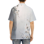 Hawaiian Shirt White Plum Blossoms Art