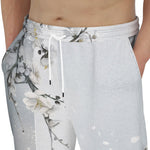 Men's Sweatpants White Plum Blossoms Art