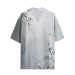 Hawaiian Shirt White Plum Blossoms Art