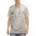 Men's Polo Shirt White Plum Blossoms Art