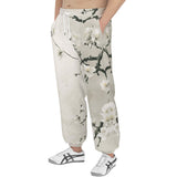 Men's Sweatpants White Plum Blossoms Art