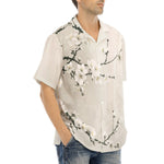 Hawaiian Shirt White Plum Blossoms Art