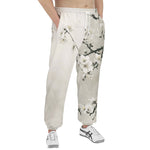 Men's Sweatpants White Plum Blossoms Art