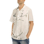 Hawaiian Shirt White Plum Blossoms Art