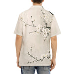 Hawaiian Shirt White Plum Blossoms Art