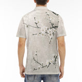 Men's Polo Shirt White Plum Blossoms Art