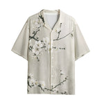 Hawaiian Shirt White Plum Blossoms Art