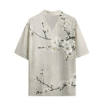 Hawaiian Shirt White Plum Blossoms Art