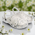 Classic Clogs White Plum Blossoms Art