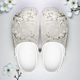 Classic Clogs White Plum Blossoms Art
