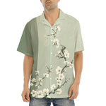 Hawaiian Shirt White Plum Blossoms Art