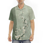 Men's Polo Shirt White Plum Blossoms Art