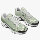 Air Cushion Sneakers White Plum Blossoms Art