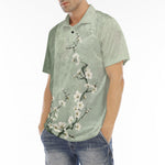 Men's Polo Shirt White Plum Blossoms Art