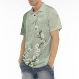 Men's Polo Shirt White Plum Blossoms Art