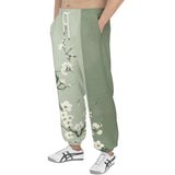 Men's Sweatpants White Plum Blossoms Art