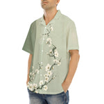 Hawaiian Shirt White Plum Blossoms Art