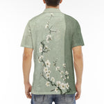Men's Polo Shirt White Plum Blossoms Art
