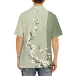 Hawaiian Shirt White Plum Blossoms Art