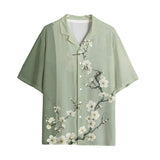 Hawaiian Shirt White Plum Blossoms Art