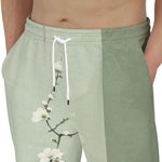 Men's Sweatpants White Plum Blossoms Art