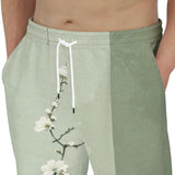 Men's Sweatpants White Plum Blossoms Art