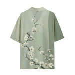 Hawaiian Shirt White Plum Blossoms Art