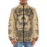 Down-Padded Puffer Jacket Traditional Thai Artwork