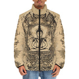 Down-Padded Puffer Jacket Traditional Thai Artwork