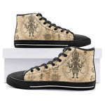 High-Top Canvas Shoes Traditional Thai Artwork