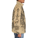 Down-Padded Puffer Jacket Traditional Thai Artwork