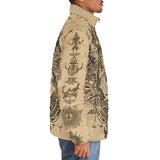 Down-Padded Puffer Jacket Traditional Thai Artwork