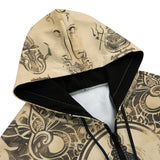 Men's Zip Up Hoodie Traditional Thai Artwork