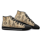 High-Top Canvas Shoes Traditional Thai Artwork