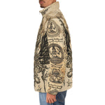 Down-Padded Puffer Jacket Traditional Thai Artwork