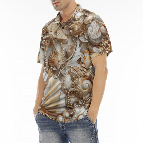Men's Polo Shirt Shells and Pearls