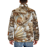 Down-Padded Puffer Jacket Shells and Pearls