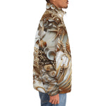 Down-Padded Puffer Jacket Shells and Pearls