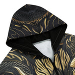 Men's Zip Up Hoodie Golden Chinese Dragon Art