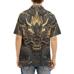 Hawaiian Shirt Golden Chinese Dragon Art