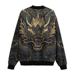 Bomber Jacket Golden Chinese Dragon Art