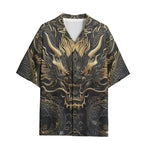 Hawaiian Shirt Golden Chinese Dragon Art