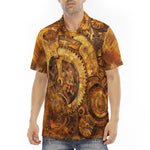 Men's Polo Shirt Steampunk Gears Artwork
