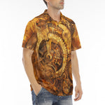 Men's Polo Shirt Steampunk Gears Artwork