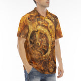 Men's Polo Shirt Steampunk Gears Artwork