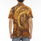 Men's Polo Shirt Steampunk Gears Artwork