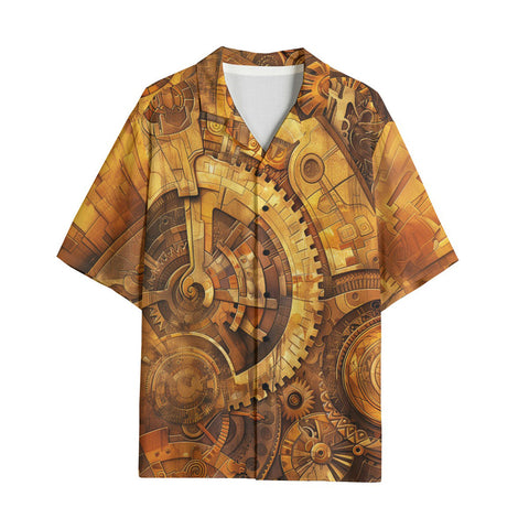 Hawaiian Shirt Steampunk Gears Artwork