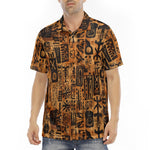 Men's Polo Shirt African Tribal Symbols
