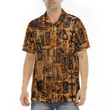 Men's Polo Shirt African Tribal Symbols