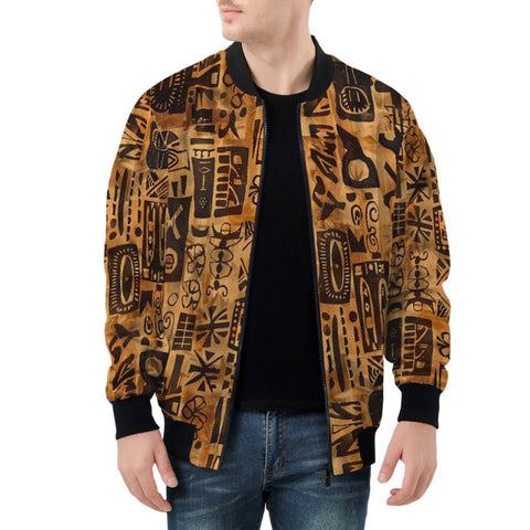 Bomber Jacket African Tribal Symbols
